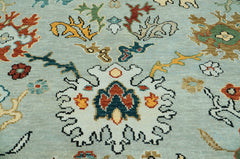 8x10 Mint, Ivory, Gold Color Hand Knotted Oushak Wool Oriental Rug