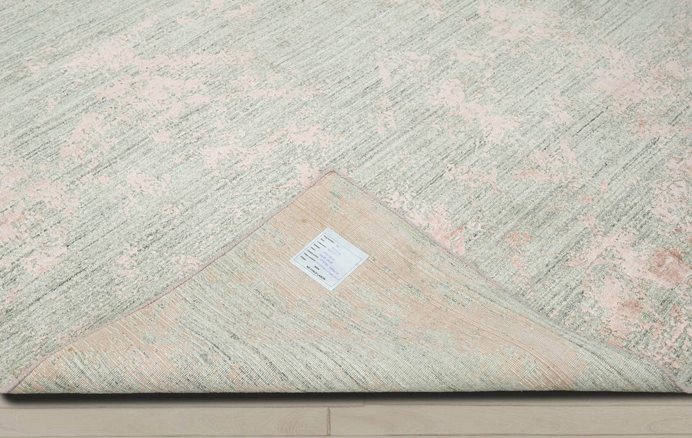 Multi Size Gray Blush Color Hand Knotted Oushak Wool Transitional Oriental Rug