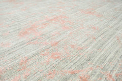 Multi Size Gray Blush Color Hand Knotted Oushak Wool Transitional Oriental Rug