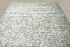 8x11 Gray, Beige, Moss Color Hand Knotted 100% Wool Modern & Contemporary Oriental Rug