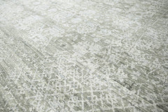 8x11 Gray, Beige, Moss Color Hand Knotted 100% Wool Modern & Contemporary Oriental Rug