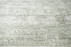 8x11 Gray, Beige, Moss Color Hand Knotted 100% Wool Modern & Contemporary Oriental Rug