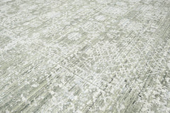 8x11 Gray, Beige, Moss Color Hand Knotted 100% Wool Modern & Contemporary Oriental Rug