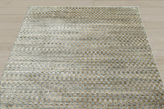 5x8 Gray, Light Gold, Color Hand Knotted 100% Wool Modern & Contemporary Oriental Rug