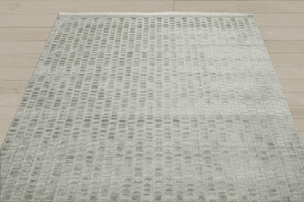 6x9 Tone On Tone Gray, , Color Hand Knotted 100% Wool Modern & Contemporary Oriental Rug