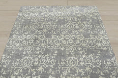 5x7 Gray, Moss, Color Hand Knotted 100% Wool Transitional Oriental Rug