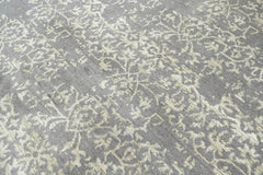 5x7 Gray, Moss, Color Hand Knotted 100% Wool Transitional Oriental Rug