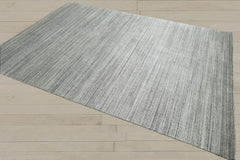 Multi Size Tone On Tone Gray Gray Silver Color Hand Knotted Tibetan Wool Modern & Contemporary Oriental Rug