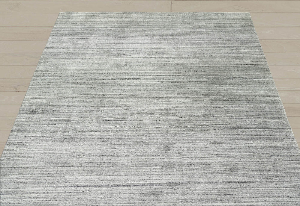 Multi Size Tone On Tone Gray Gray Silver Color Hand Knotted Tibetan Wool Modern & Contemporary Oriental Rug
