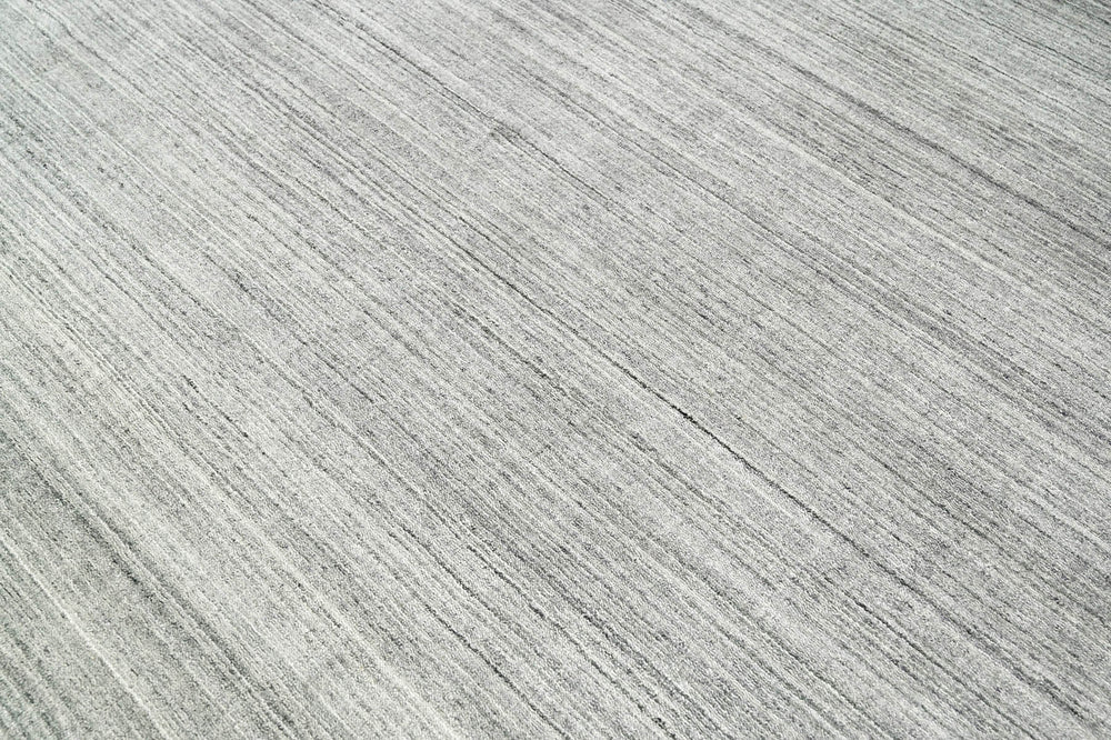 Multi Size Tone On Tone Gray Gray Silver Color Hand Knotted Tibetan Wool Modern & Contemporary Oriental Rug