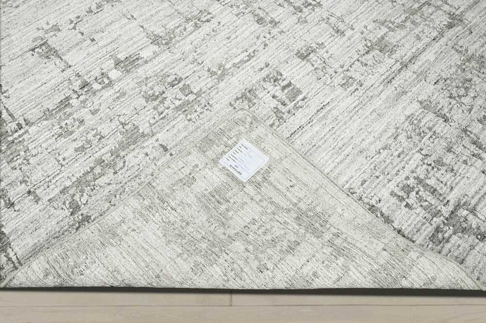 8x10 Gray, Silver, Color Hand Knotted 100% Wool Modern & Contemporary Oriental Rug