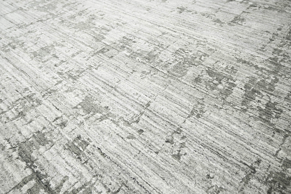 8x10 Gray, Silver, Color Hand Knotted 100% Wool Modern & Contemporary Oriental Rug