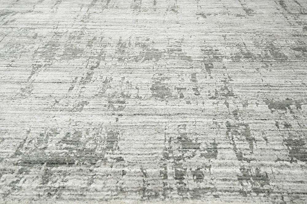 8x10 Gray, Silver, Color Hand Knotted 100% Wool Modern & Contemporary Oriental Rug