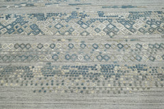 6x9 Gray, Blue, Color Hand Knotted 100% Wool Modern & Contemporary Oriental Rug