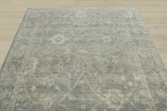 8x10 Moss, Beige, Gray Color Hand Knotted Oushak Wool Traditional Oriental Rug