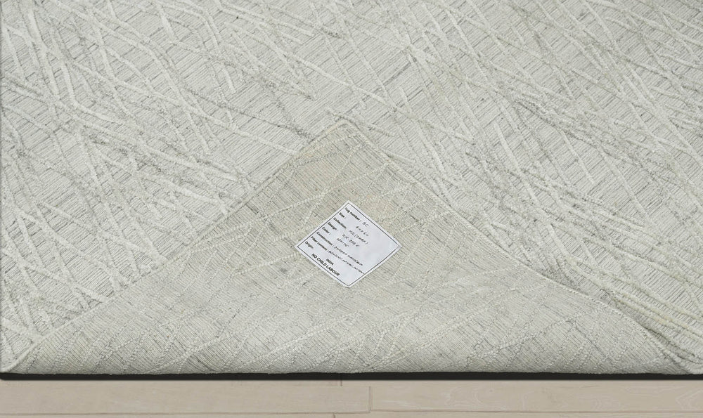 4x6 Tone On Tone Gray, , Color Hand Knotted 100% Wool Modern & Contemporary Oriental Rug