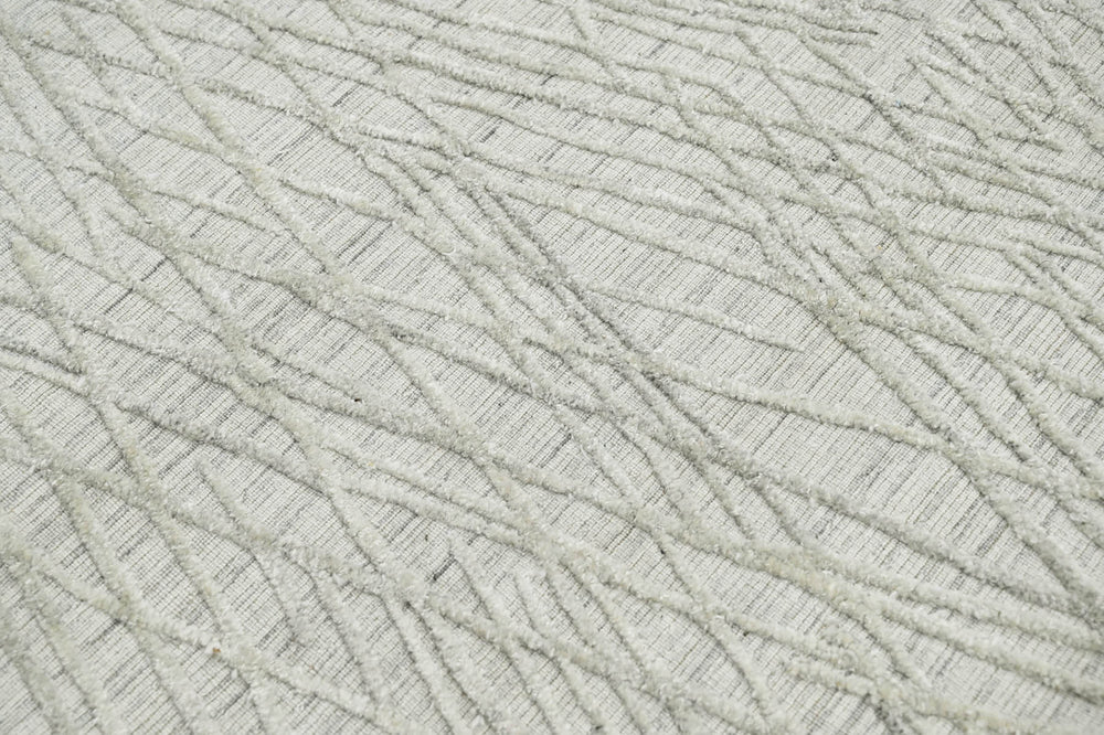 4x6 Tone On Tone Gray, , Color Hand Knotted 100% Wool Modern & Contemporary Oriental Rug