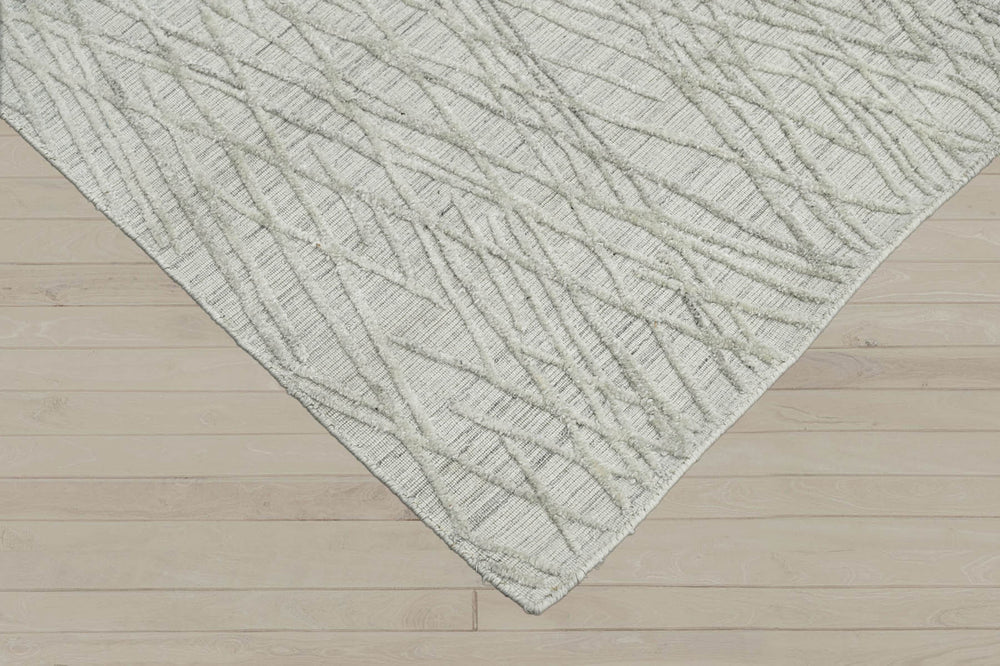 4x6 Tone On Tone Gray, , Color Hand Knotted 100% Wool Modern & Contemporary Oriental Rug