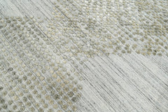 4x6 Gray, Moss, Color Hand Knotted 100% Wool Modern & Contemporary Oriental Rug