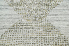 4x6 Gray, Moss, Color Hand Knotted 100% Wool Modern & Contemporary Oriental Rug