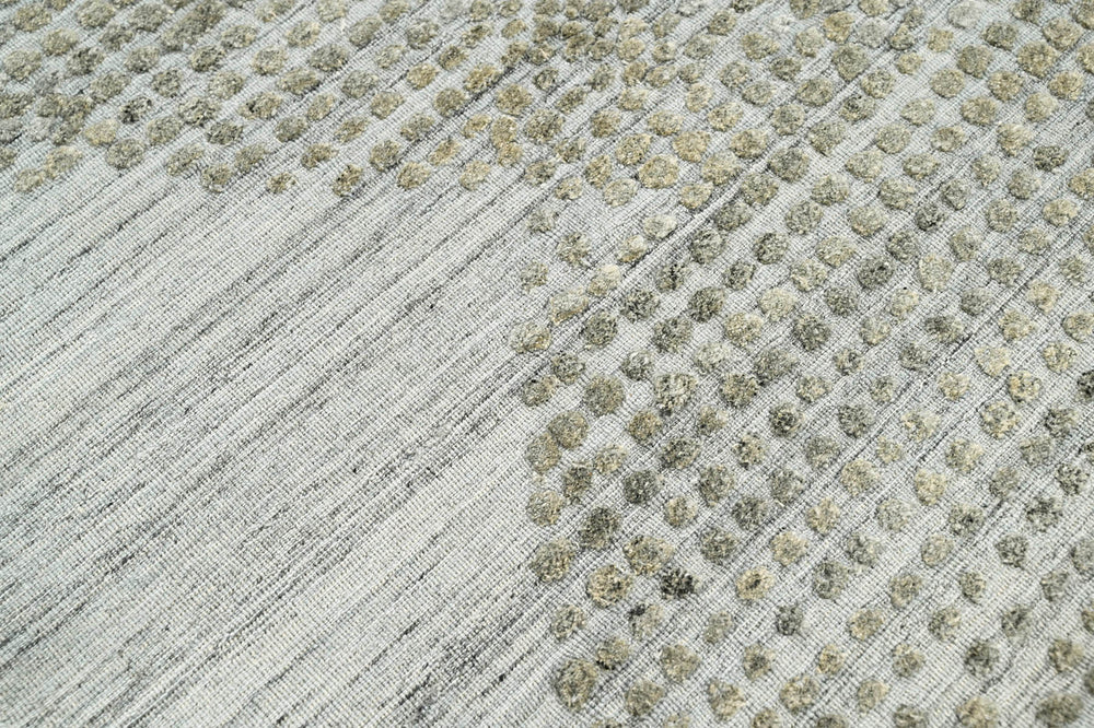 4x6 Gray, Moss, Color Hand Knotted 100% Wool Modern & Contemporary Oriental Rug