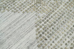4x6 Gray, Moss, Color Hand Knotted 100% Wool Modern & Contemporary Oriental Rug