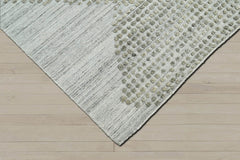 4x6 Gray, Moss, Color Hand Knotted 100% Wool Modern & Contemporary Oriental Rug