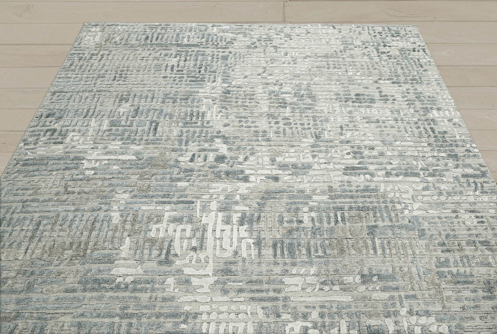 Multi Size Tone On Tone Gray Color Hand Knotted Tibetan Wool Modern & Contemporary Oriental Rug