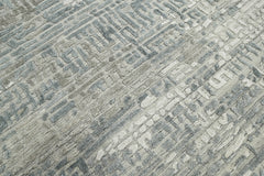 Multi Size Tone On Tone Gray Color Hand Knotted Tibetan Wool Modern & Contemporary Oriental Rug