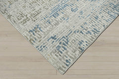 Multi Size Gray Beige Blue Color Hand Knotted Tibetan Wool Modern & Contemporary Oriental Rug