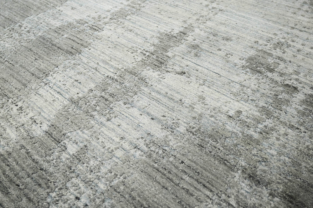 5x8 Gray, Silver, Color Hand Knotted 100% Wool Modern & Contemporary Oriental Rug