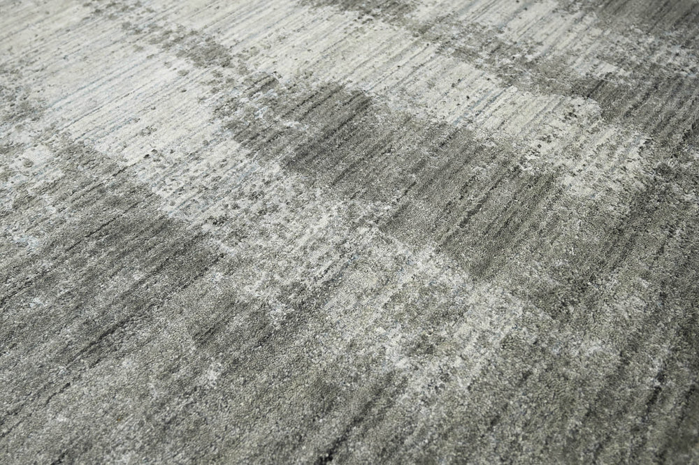5x8 Gray, Silver, Color Hand Knotted 100% Wool Modern & Contemporary Oriental Rug