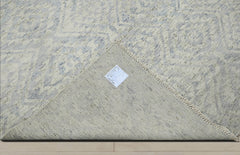 Multi Size Gray Beige Blue Color Hand Knotted Wool Transitional Oriental Rug
