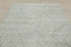 Multi Size Gray Beige Blue Color Hand Knotted Wool Transitional Oriental Rug