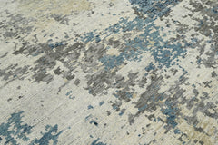 Multi Size Gray Beige Moss Color Hand Knotted Wool Modern Oriental Rug
