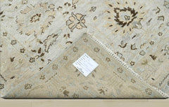 6x9 Gray Beige, Taupe, Brown Color Hand Knotted Oushak Wool Traditional Oriental Rug