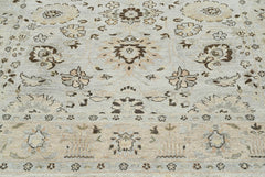6x9 Gray Beige, Taupe, Brown Color Hand Knotted Oushak Wool Traditional Oriental Rug