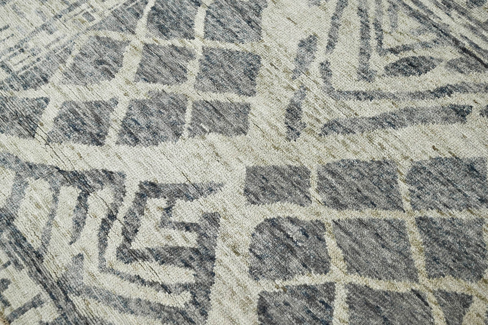 5x8 Gray Beige, , Color Hand Knotted 100% Wool Modern & Contemporary Oriental Rug