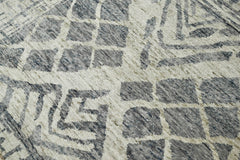 5x8 Gray Beige, , Color Hand Knotted 100% Wool Modern & Contemporary Oriental Rug