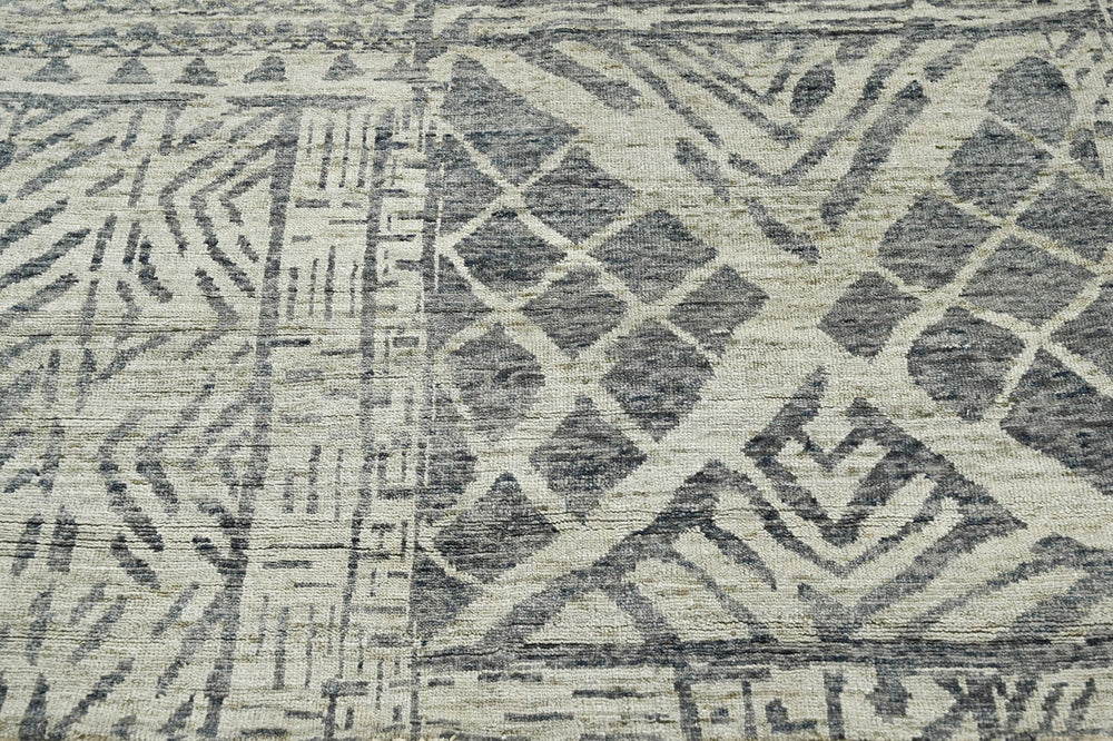 5x8 Gray Beige, , Color Hand Knotted 100% Wool Modern & Contemporary Oriental Rug