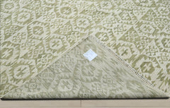 10x14 Beige, Green, Color Hand Knotted 100% Wool Southwestern Oriental Rug