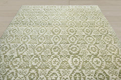 10x14 Beige, Green, Color Hand Knotted 100% Wool Southwestern Oriental Rug