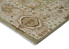 12x15 Sage, Green, Beige Color Hand Knotted Oushak Wool Oriental Rug