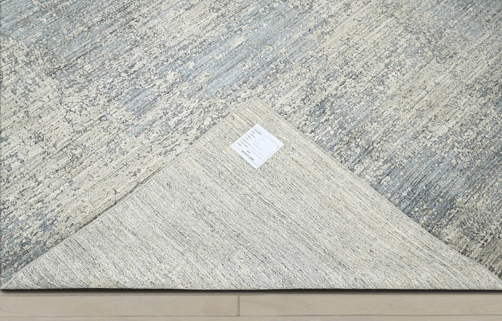 6x9 Gray, Beige, Blue Color Hand Knotted 100% Wool Modern & Contemporary Oriental Rug
