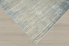 6x9 Gray, Beige, Blue Color Hand Knotted 100% Wool Modern & Contemporary Oriental Rug