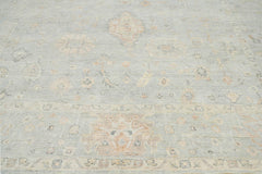 Multi Size Gray Slate Beige Color Hand Knotted Oushak Wool Traditional Oriental Rug