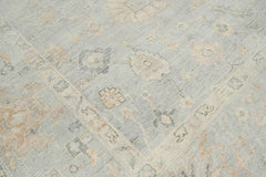 Multi Size Gray Slate Beige Color Hand Knotted Oushak Wool Traditional Oriental Rug