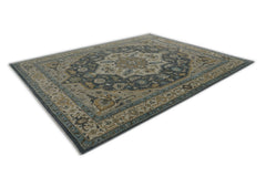 12x15 Blue, Gray, Beige Color Hand Knotted Oushak Wool Oriental Rug