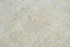 Multi Size Slate Gray Beige Color Hand Knotted Afghan Oushak Wool Traditional Oriental Rug