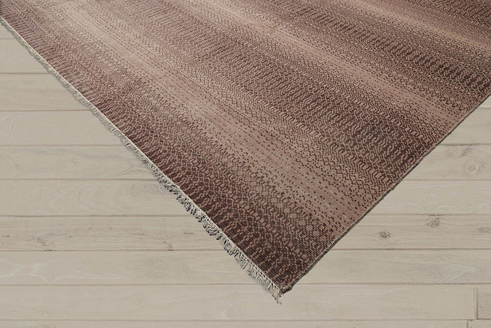 10x14 Brown, Tan, Color Hand Knotted 100% Wool Modern & Contemporary Oriental Rug
